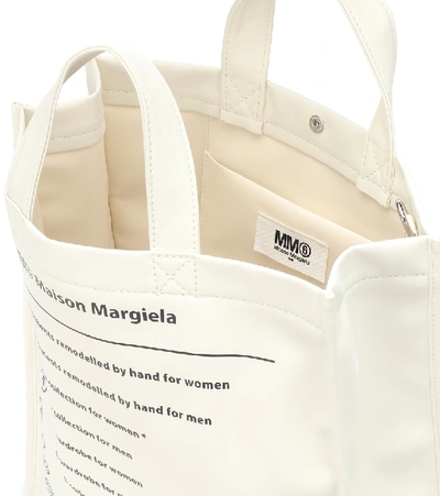 Shop Mm6 Maison Margiela Logo Pvc Tote In White