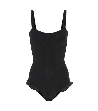 Shop Hunza G Tyti Swimsuit In Black