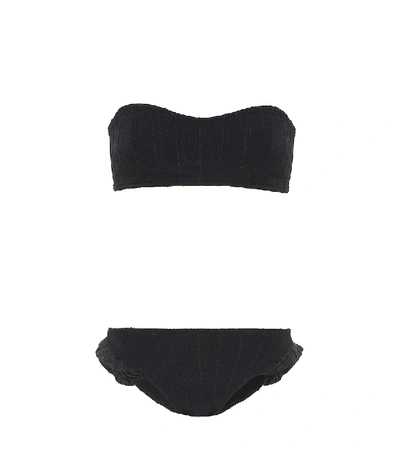 Shop Hunza G Twosret Bandeau Bikini In Black