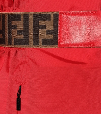 Shop Fendi Reversible Ski Jacket In Red
