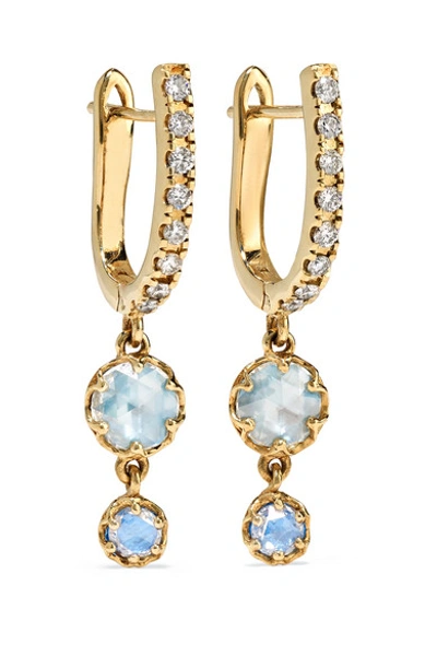 Shop Larkspur & Hawk Ivy 14-karat Gold Diamond Earrings