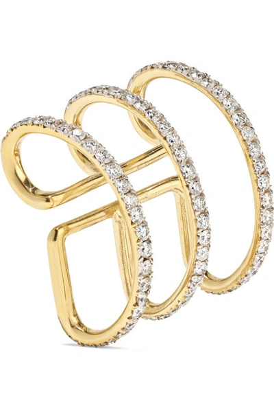 Shop Ana Khouri Jamie 18-karat Gold Diamond Ear Cuff