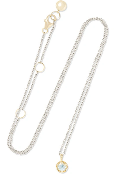 Shop Larkspur & Hawk Ivy 14-karat White And Yellow Gold Diamond Necklace In White Gold