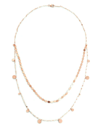 Shop Lana 14k Gold 2-strand Dangle Necklace In Rose Gold