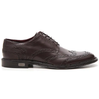 Shop Dolce & Gabbana Brogues In Brown