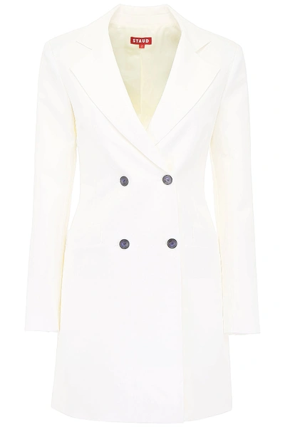 Shop Staud Roxy Blazer Mini Dress In White