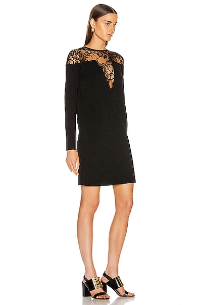 Shop Givenchy Lace Mini Dress In Black