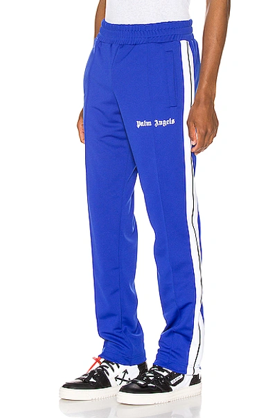 Shop Palm Angels Classic Track Pants In Blue & White