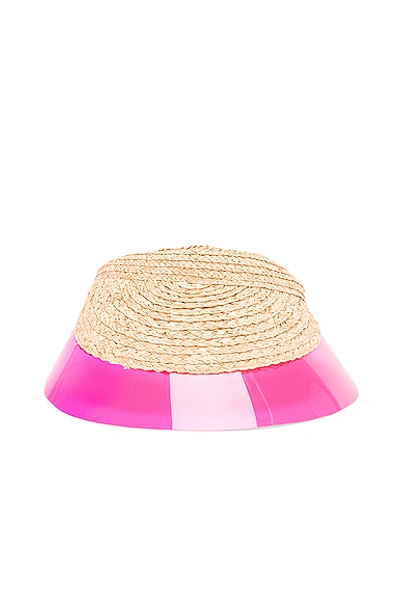 Shop Lola Hats Billiard Visor In Pink,neutral