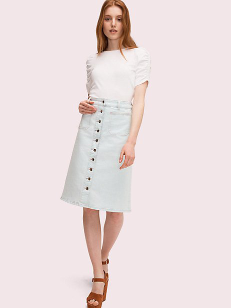 kate spade denim midi skirt