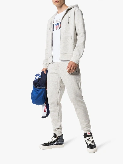 Shop Polo Ralph Lauren Fleece-jogginghose In Grey