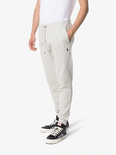 Shop Polo Ralph Lauren Fleece-jogginghose In Grey