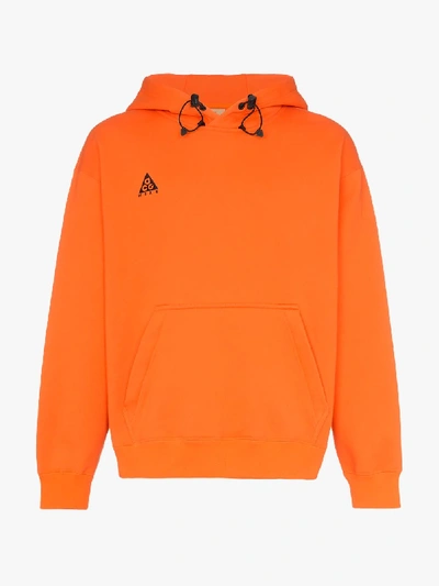 Shop Nike Nrg Acg Drawstring Hoodie In Orange