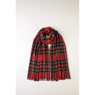 Shop Johnstons Of Elgin Royal Stewart Tartan Merino Scarf