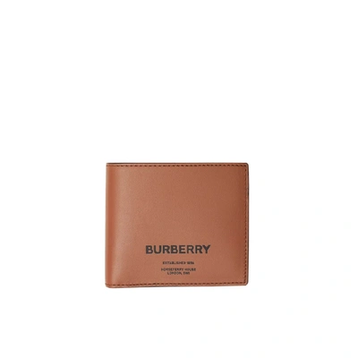 Shop Burberry Horseferry Print Leather International Bifold Wallet