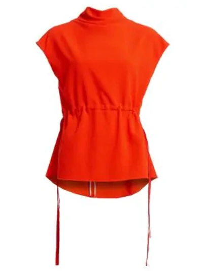 Shop Rachel Comey Augusta Stretch Crepe Top In Electric Red