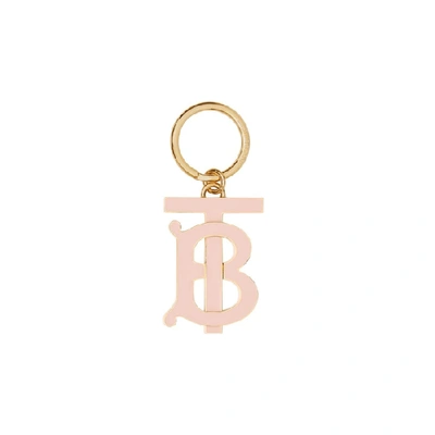 Shop Burberry Monogram Motif Palladium-plated Key Charm