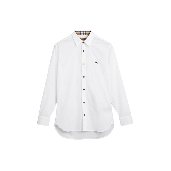 burberry contrast button shirt
