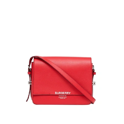 Shop Burberry Small Leather Grace Bag In Bright Red Rt