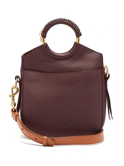 See By Chloé Monroe Small Leather Cross-body Bag In Burgundy | ModeSens
