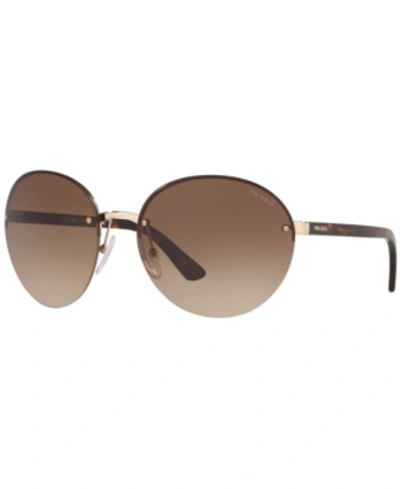 Shop Prada Sunglasses, Pr 68vs 61 Heritage In Pale Gold/brown Gradient