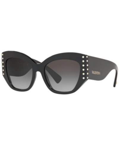 Shop Valentino Sunglasses, Va4056 54 In Black/gradient Black