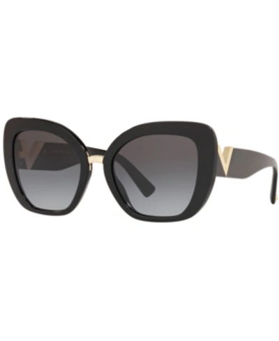 Shop Valentino Sunglasses, Va4057 54 In Black/gradient Black