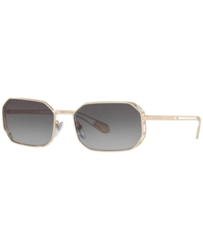 Shop Bvlgari Sunglasses, Bv6125 57 In Pale Gold/grey Gradient