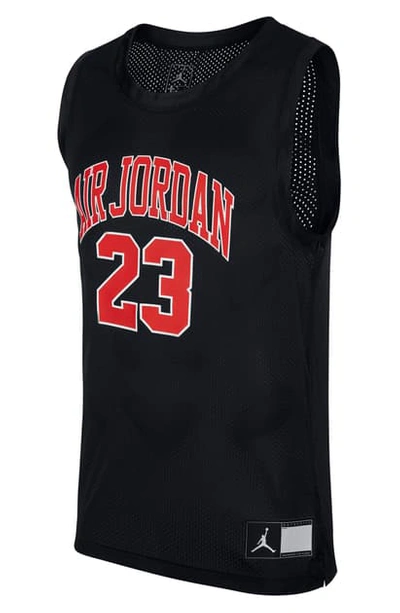 Shop Jordan Dri-fit Dna Distorted Sleeveless Mesh T-shirt In Black