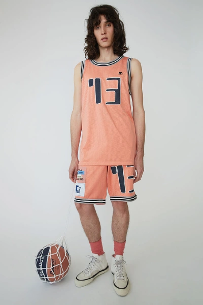 Shop Acne Studios Basketball Shorts Pale Pink