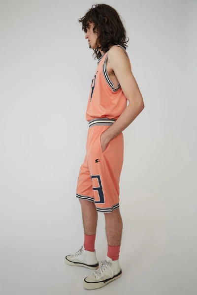 Shop Acne Studios Basketball Shorts Pale Pink