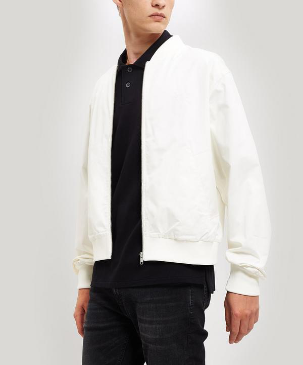 Fred Perry Margaret Howell Cotton Twill Bomber Jacket In Snow White