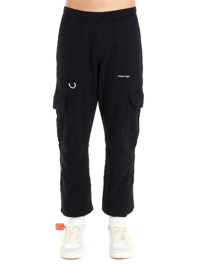 Shop Off-white Logo Cargo Pants In Black