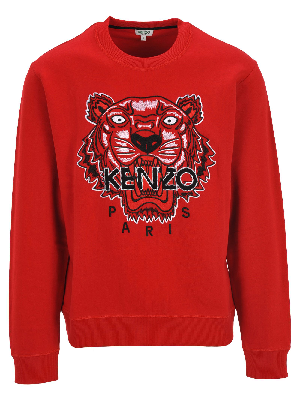 Kenzo Embroidered Tiger Sweatshirt In Red | ModeSens