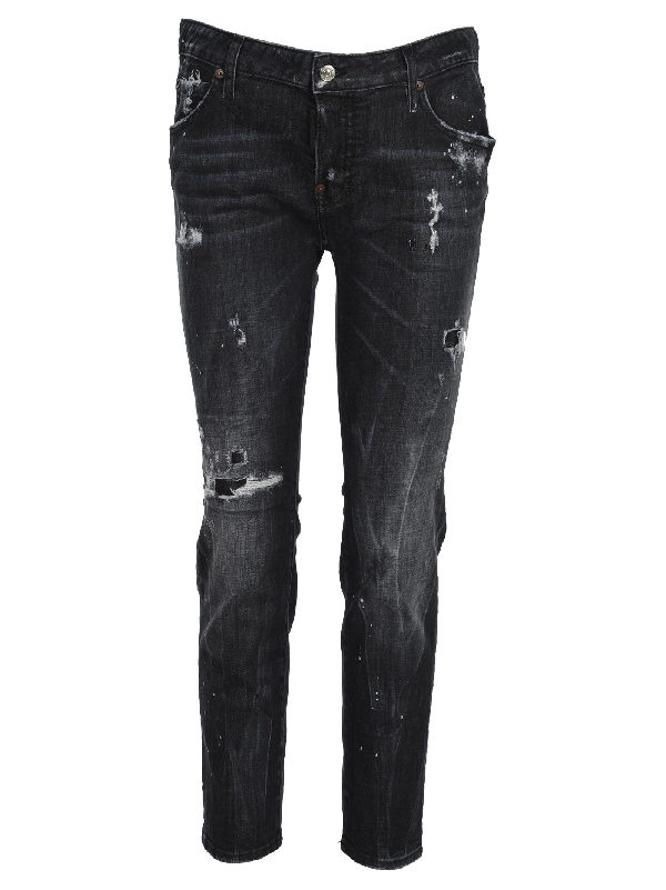 Dsquared2 D Squared Dsquared Distressed Jeans In Black Washed | ModeSens