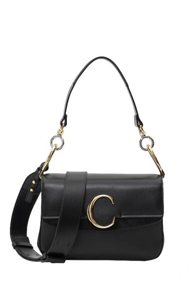 Shop Chloé Small C Bag In Nero