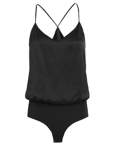 Shop L Agence L'agence Mariela Racerback Bodysuit  Black M