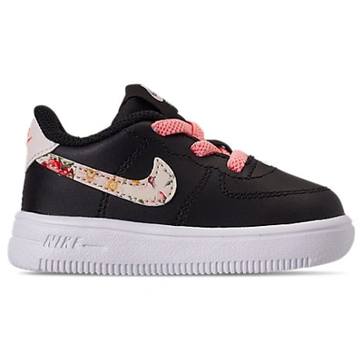 Nike Girls' Toddler Force 1 Vintage Floral Casual Shoes In Black Size 4.0  Leather | ModeSens