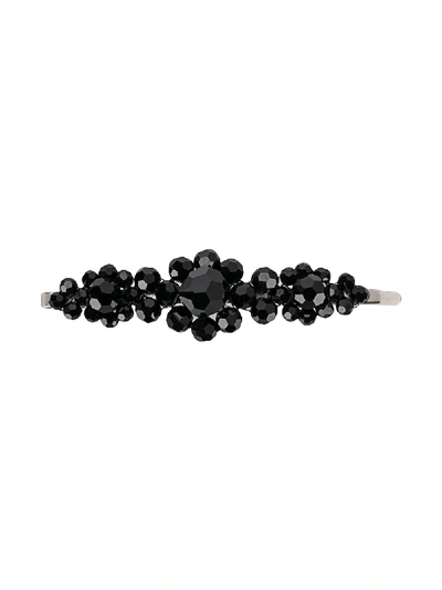 Shop Simone Rocha Haarspange Mit Perlenblumen - Schwarz In Black