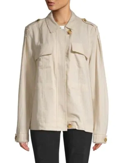 Shop Laundry By Shelli Segal Utility Safari Jacket In Stone