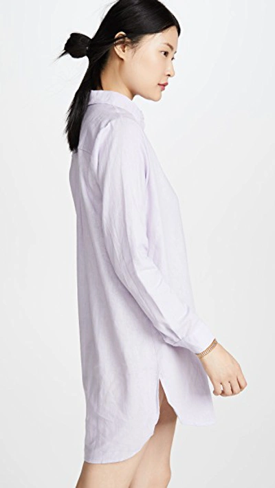 Shop Maaji Pink Floret Button Down Cover Up In Purple