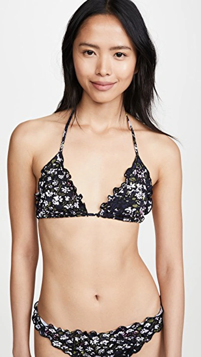 Floral Triangle Bikini Top