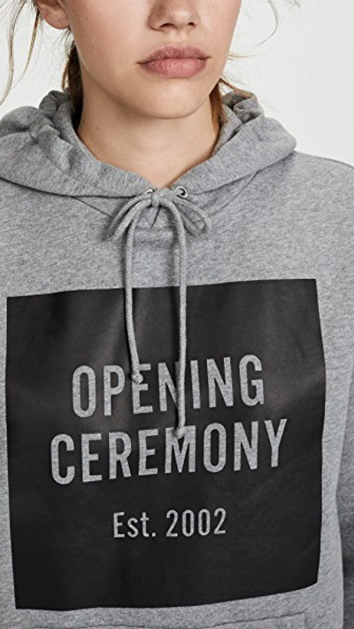 Shop Opening Ceremony Oc Box Logo Hoodie In Heather Grey