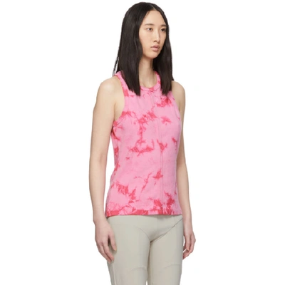 Shop Proenza Schouler Pink Pswl Tie-dye Tank Top In 21961 Orchi