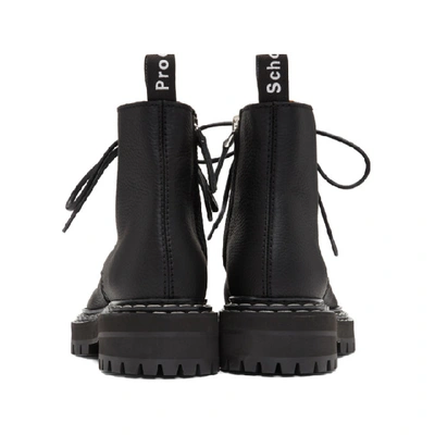 Shop Proenza Schouler Black Lace-up Ankle Boots In 999 Blk/blk