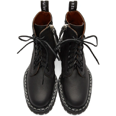 Shop Proenza Schouler Black Lace-up Ankle Boots In 999 Blk/blk