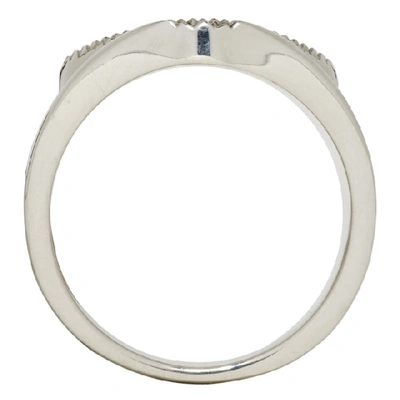 Shop Bottega Veneta Silver Dragon Ring In 8117-silver