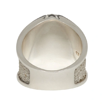 Shop Bottega Veneta Silver Dragon Ring In 8117-silver