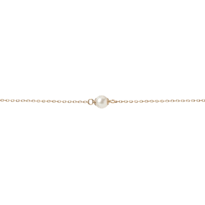 Shop Aurate Pearl Anklet In Gold