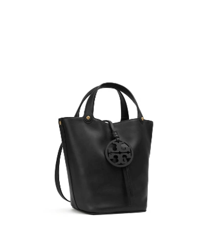 Shop Tory Burch Miller Bucket Bag In Black